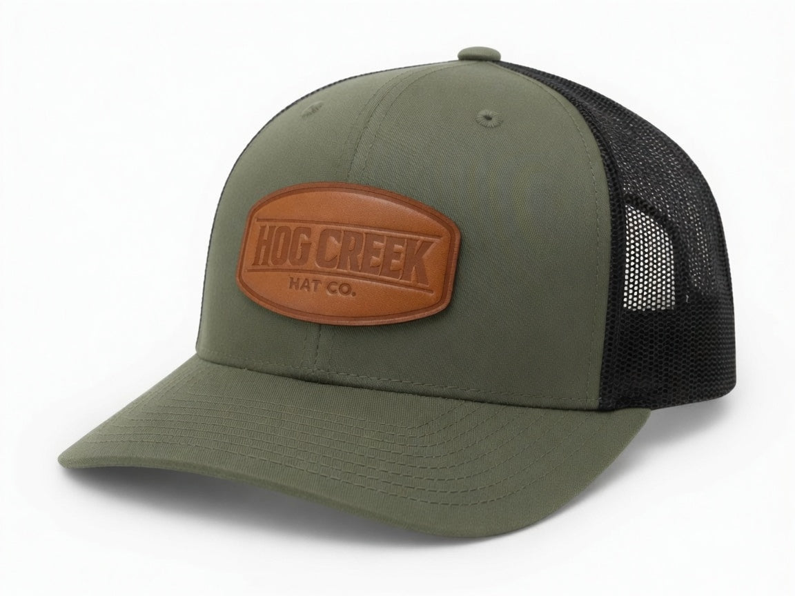 Hog Creek Hat Co. Leather Patch Hat